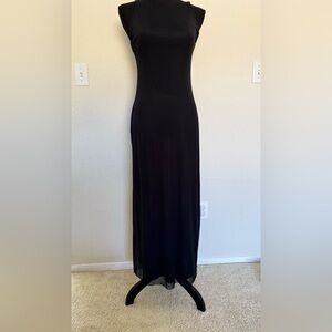 Zara Black Sleeveless Fitted Maxi Dress